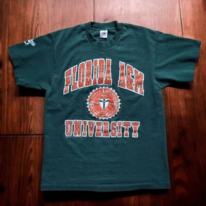 Vintage Florida A&M University FAMU Rattlers T-Shirt Single Stitch USA L Green - Picture 1 of 8