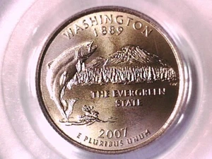 2007 D Washington Washington State Quarter PCGS MS 68 Satin Finish 12875509 - Picture 1 of 4