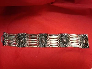 ATEMBERAUBENDES 925 STERLINGSILBER BARREN 7 UND 1/2" ARMBAND HERGESTELLT IN MEXIKO 53 GRAMM - Bild 1 von 6