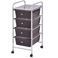 Home Office Closet 4 Drawer Shelf Portable Rolling Storage Organizer Rack Cart