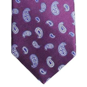 NWT TED BAKER 100% Silk Picnic Pine Paisley Tie Purple - Picture 1 of 3