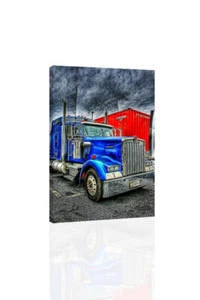 Kenworth azul - ARTE DE PARED EN LIENZO O IMPRESO - Imagen 1 de 2