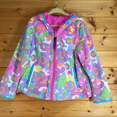 Chaqueta reversible rosa floral Rothschild 3T para niñas Foto 1 de 4