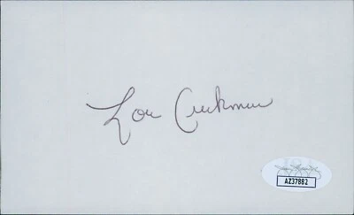 Lou Creekmur Detroit Lions Signed 3x5 Index Card JSA Authenticated - Image 1 of 2