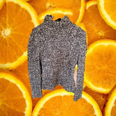 Свитер Nicole Farhi черно-белый из марлевой шерсти/альпаки/акрила - Изображение 1 из 4