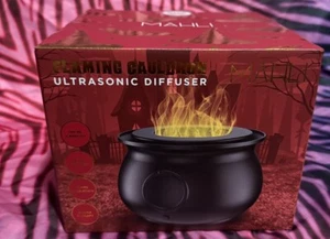 Halloween Orange Flame Black Cauldron Ultrasonic Diffuser TK Maxx NEW & Sealed - Picture 1 of 2