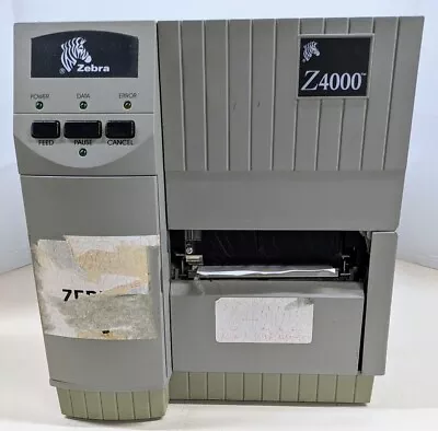 Zebra Technologies Z4000 Thermal Barcode Label Printer Tested Working SEE VIDEO - Image 1 of 4