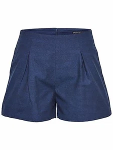 100/7 NEU ONLY Damen kurze Stoff Hose onlCHRISTELLE PLEAT HW SHORTS blau Gr. 38 - Picture 1 of 2