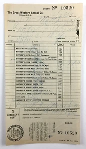 Great Western Cereal Co Antique Billhead Order Form Chicago Illinois 1911 - Picture 1 of 2