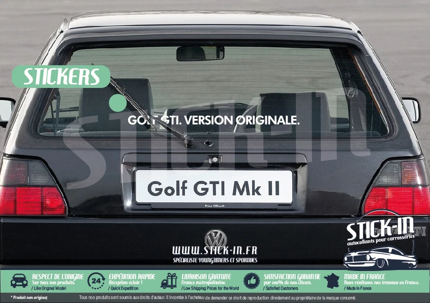 GOLF GTI sticker. ORIGINAL VERSION. VW rear window stickers - Image 1 of 1