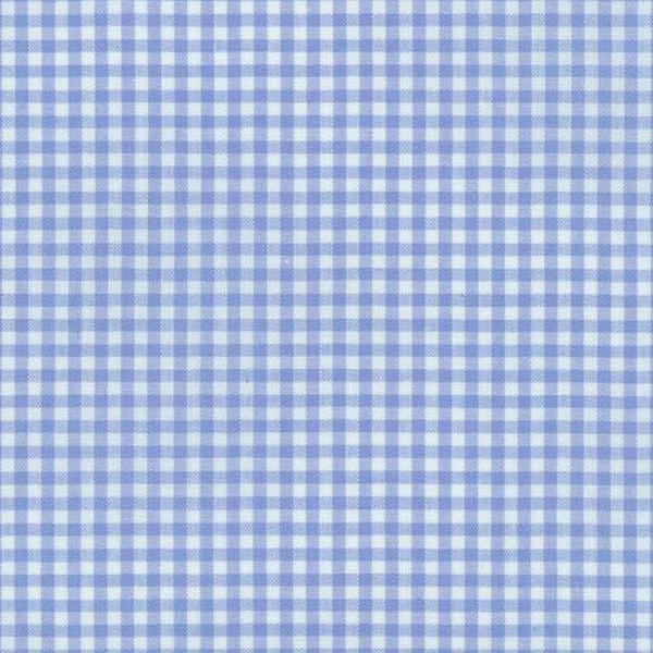 ~  Robert Kaufman Kona Cotton Periwinkle White  Gingham Check Fat Quarters ~ - Image 1 of 1