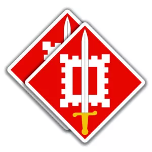 2 18. Ingenieurbrigade Aufkleber Armee Sticker Bogo kostenloser Versand - Bild 1 von 1