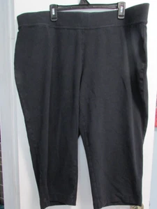 Pantalones cortos de mujer 3X 34-36W banda elástica negra estrellas de mar POR Land's End - Imagen 1 de 4