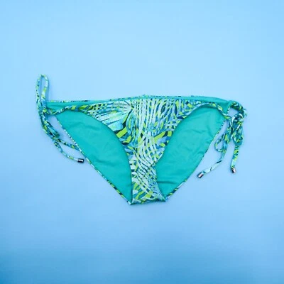 Nuevo traje de baño Victoria's Secret verde aguamarina tropical corbata grande parte inferior de bikini Foto 1 de 4