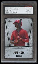JUAN SOTO 2018 LEAF SILVER 1ST GRADED 10 ROOKIE CARD RC MLB WASHINGTON NATIONALS