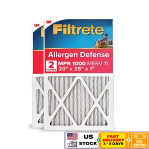 Air Filter 20x25x1 MPR 1000 MERV 11 Pleated 2 Pack HVAC System Dust Allergens US - Picture 1 of 11