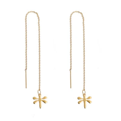 Libélula Pendientes De Cadena Miniblings Colgantes Largos Mariposa Dorada - Imagen 1 de 4