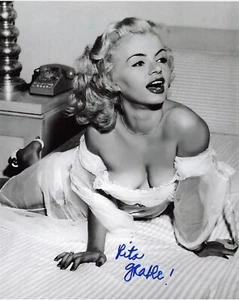 Foto firmata Rita Grable autografata 8x10 Buxom Beautease Pinup Model - Foto 1 di 1
