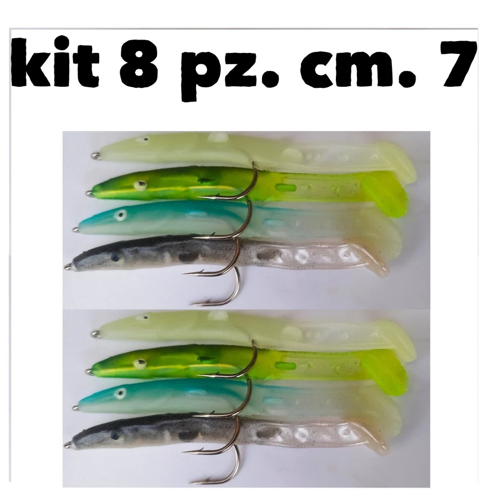 artificiale in gomma pesca traina raglou pesciolino esca spinning mare spigola - Immagine 1 di 1