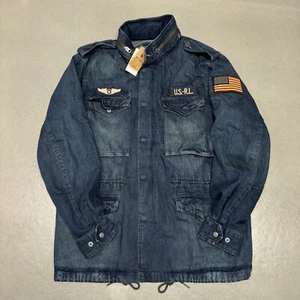 Polo Ralph Lauren Man's Denim US RL Millitary Jacket - SP - Picture 1 of 6