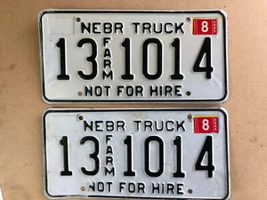 2005 Matched pair Cedar county Nebraska farm truck license plates - Picture 1 of 1