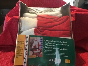 Vintage  Rubies Costume Flannelette Santa Claus Suit  Adult One Size NIB - Picture 1 of 4
