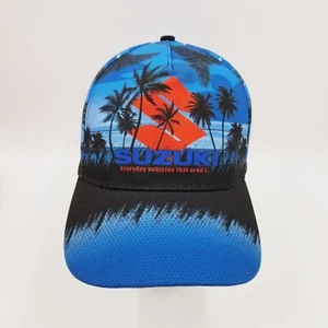 RARO Cappello Berretto Vintage Suzuki All Over Stampa Tropicale Snapback Veicoli Quotidiani - Foto 1 di 14