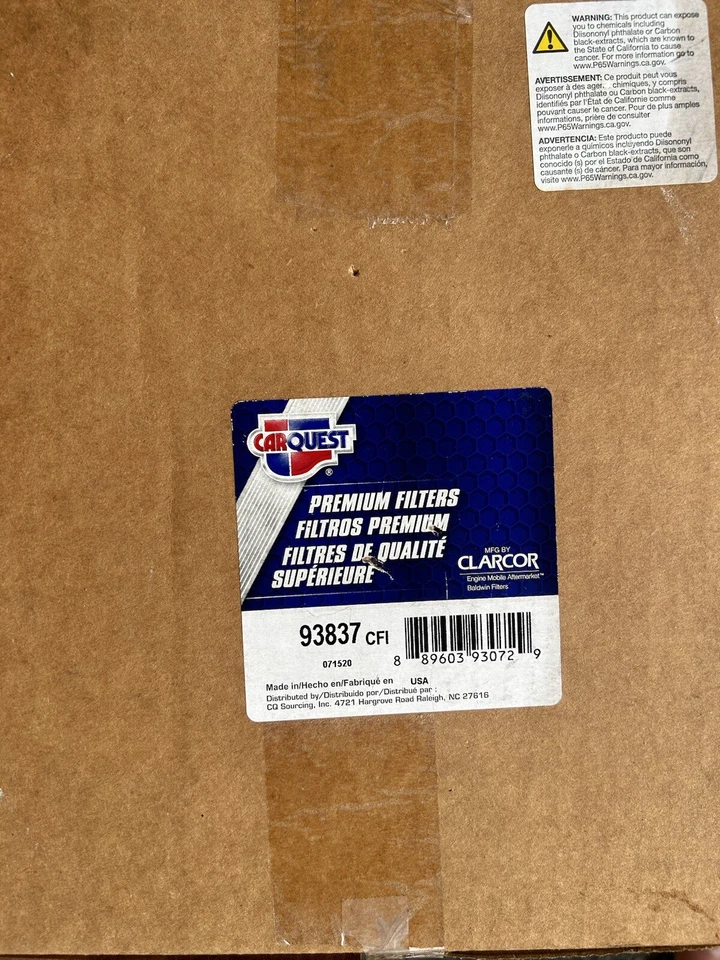 Filtro de aire Carquest - #93837 Foto 1 de 1