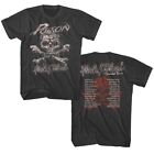 Poison Flesh & Blood World Tour Men's T Shirt Skull Bones Rock Band Album Merch