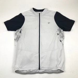 Pearl Izumi Cycle Jersey Size Large L White Shirt Full Zip Short Sleeve Adult - Picture 1 of 10