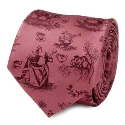 Disney Alice in Wonderland Dusty Red Men's Tie - Изображение 1 из 4
