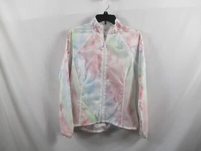 Chaqueta Fila Mujer Mediana Rosa Azul Cremallera Manga Larga Atlética Poliéster Foto 1 de 4