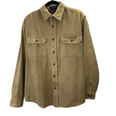 Camisa de franela pesada Falls Creek L para hombre trabajo al aire libre bolsillos verde oliva Foto 1 de 4