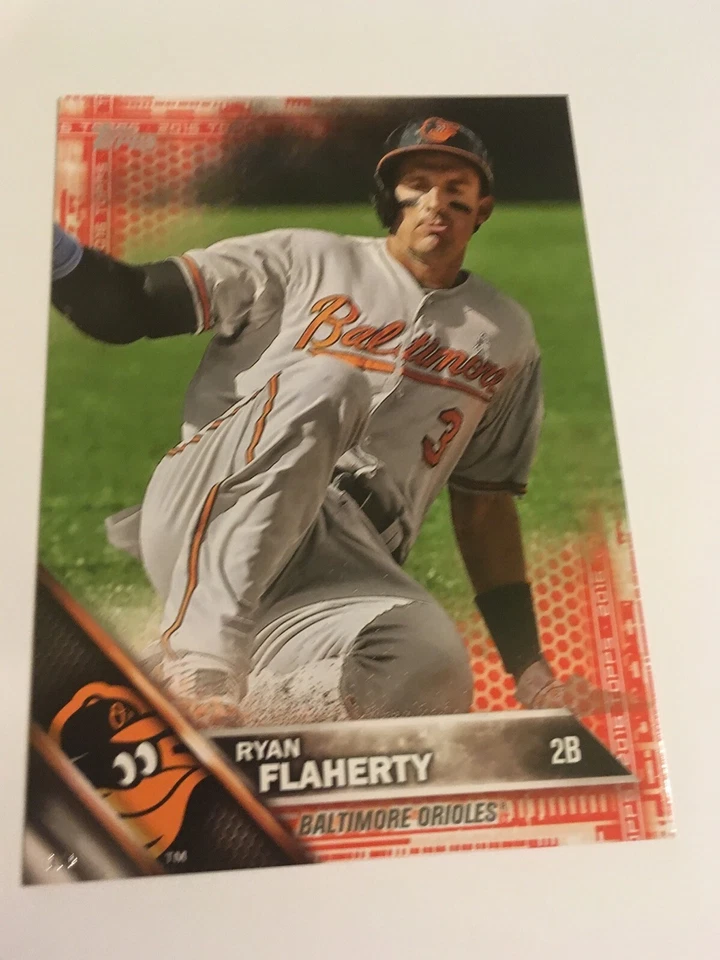 2016 Topps Jumbo 5x7 Red Parallel Ryan Flaherty Orioles 515 #’d 4/5 Rare - Image 1 of 1