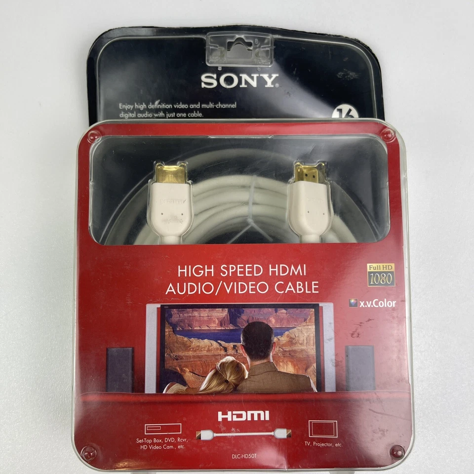 Sony High Speed HDMI Audio Video Cable Vertical Connector 16ft DLC HD24T Play PS - Image 1 of 4