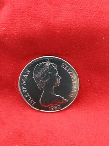 Großbritannien - Isle of Man - 1 One Crown 1982 XII Fußball WM Spanien  - Bild 1 von 2