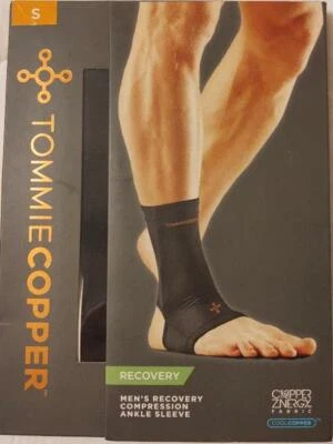 Tommie Cobre Para Hombre Recuperación Compresión Tobillo Manga Gris Pizarra Pequeño NUEVO Foto 1 de 3