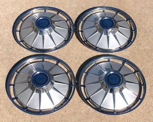 Set of 4 Genuine 1961 Chevy Corvair 500 700 Monza 13" Hubcaps Wheel Covers OEM - Picture 1 of 19