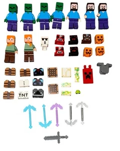 Lego Lot Minecraft Minifigures Weapons Golems Replacement Parts - Picture 1 of 4