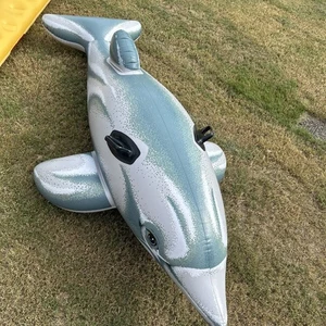 2016 Intex großer Delphin Aufsitz aufblasbarer Pool Schwimmer 79 x 30 #58539 - Bild 1 von 5