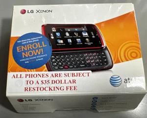 Teléfono celular LG Xenon GR500 rojo AT&T deslizante - sin probar - Imagen 1 de 4