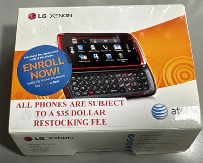 LG Xenon GR500 Red AT&T Slider Cell Phone – Untested - Image 1 of 4