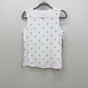 Camiseta sin mangas con estampado de chanclas Christopher Banks para mujer pequeña mediana - Imagen 1 de 8