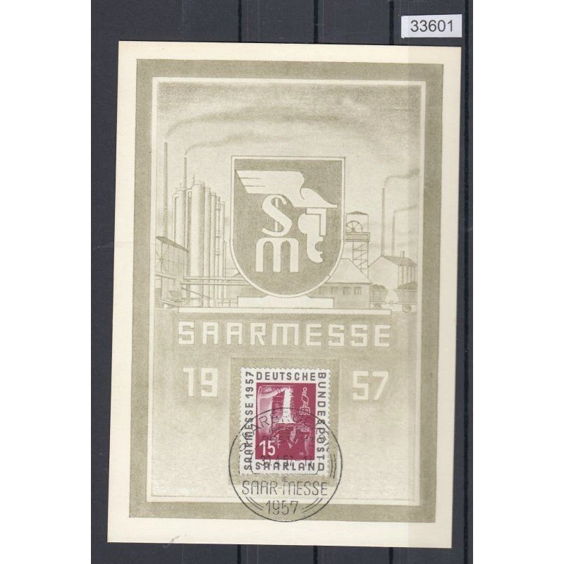 Sarre 1957 Mi. n° 400 MK (OPD) carte maximum premier jour - Photo 1/1