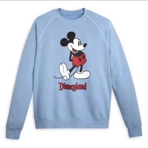 Disneyland Resort Adult Sweatshirt Classic Mickey Mouse Light Blue Large NWT - Picture 1 of 4