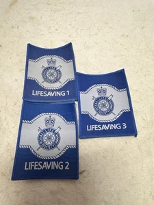 Retro Royal Life Saving Society Lifesaving 1,2 And 3 Cloth Badge {RLSS} - Picture 1 of 1