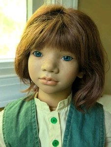 Annette Himstedt Vinyl Child Boy Doll Melvin Red Hair Blue Eyes Freckles 30" - Picture 1 of 9