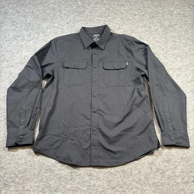 Oakley Hydrolix Button Up Shirt Mens Large Longsleeve UV Protection Black - Image 1 of 4