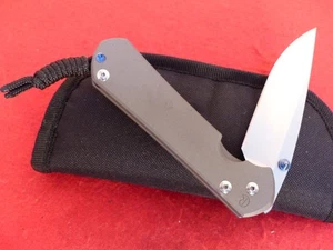 CHRIS REEVE LARGE SEBENZA 31 TITANIUM HANDLE MINT DROP POINT BLADE KNIFE - Picture 1 of 6
