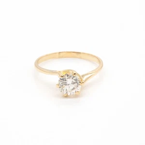 1ct Solitär Brillant Ring in 750/18kt Gelbgold, 2,6g, Größe 55, R09. 56624 - Bild 1 von 5